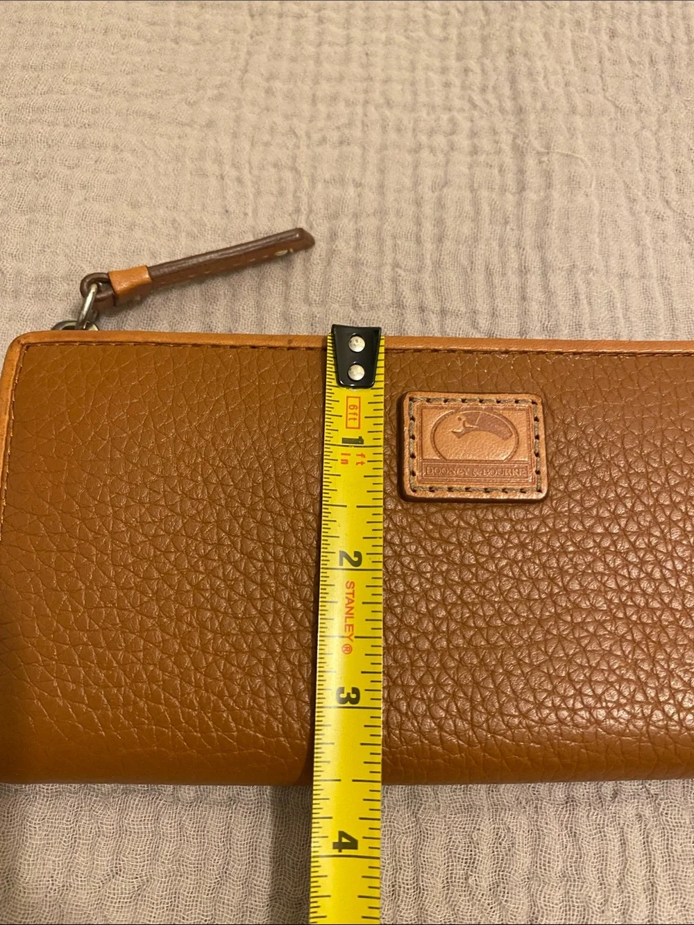 Dooney & Bourke Tan Pebbled Leather Wallet